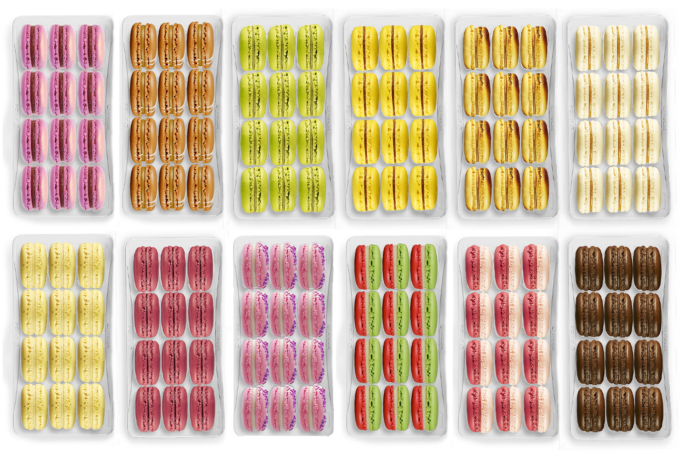 Boîte de 12 macarons identiques